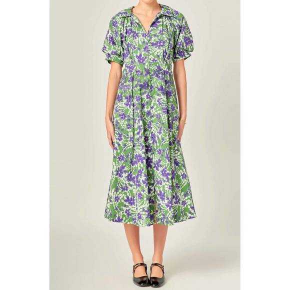 NEW ENGLISH FACTORY bon temps dress in green - Picture 1 of 2